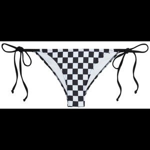 Doll Swimwear - BLACK & WHITE CHECKERED CLASSIC SCRUNCH BOTTOM (large) NWOT